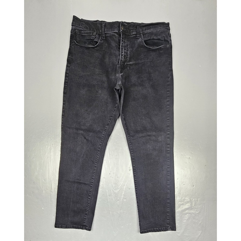 Lucky Brand 410 Athletic Straight Jeans Mens‎ 36x30 Black Casual Preppy Denim